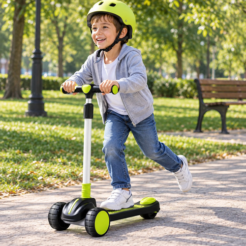 Dreiradroller für Kinder mit breitem Hinterrad