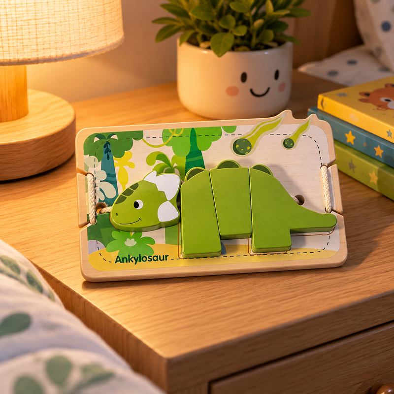 Montessori Fädelspiel aus Holz – Ansicht 3