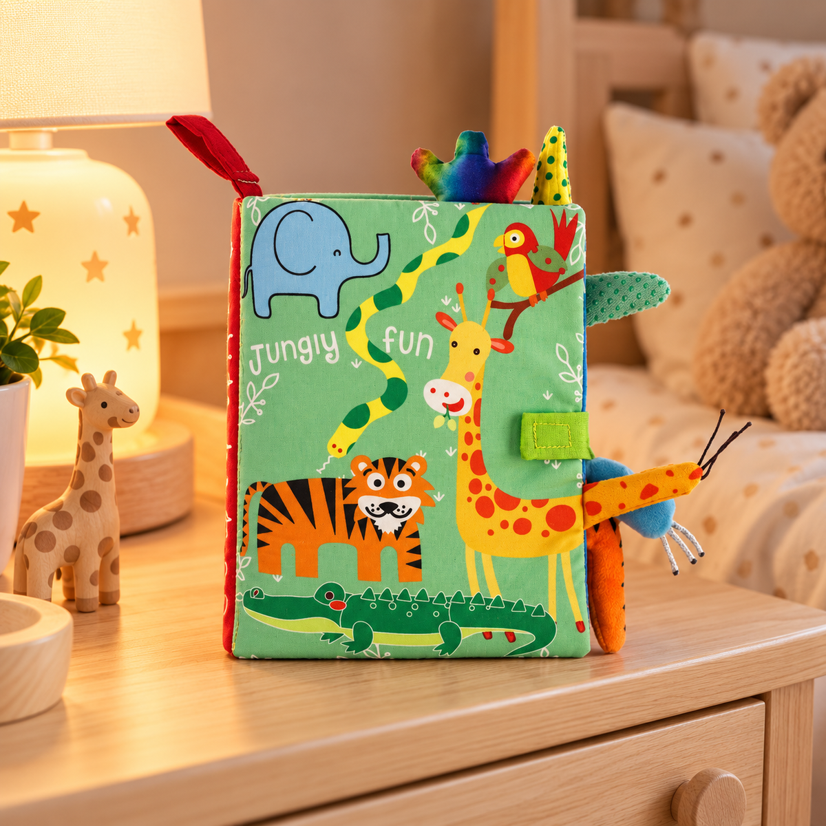 Stoffbuch Baby mit Knisterpapier – Frühförderung