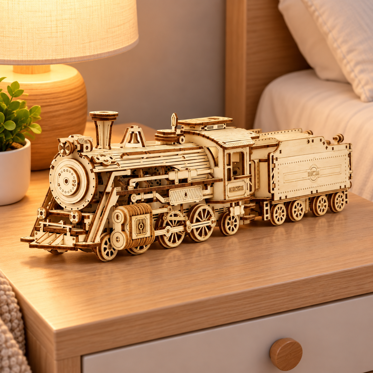 Robotime ROKR 3D Holzpuzzle Fahrzeug – Ansicht 4