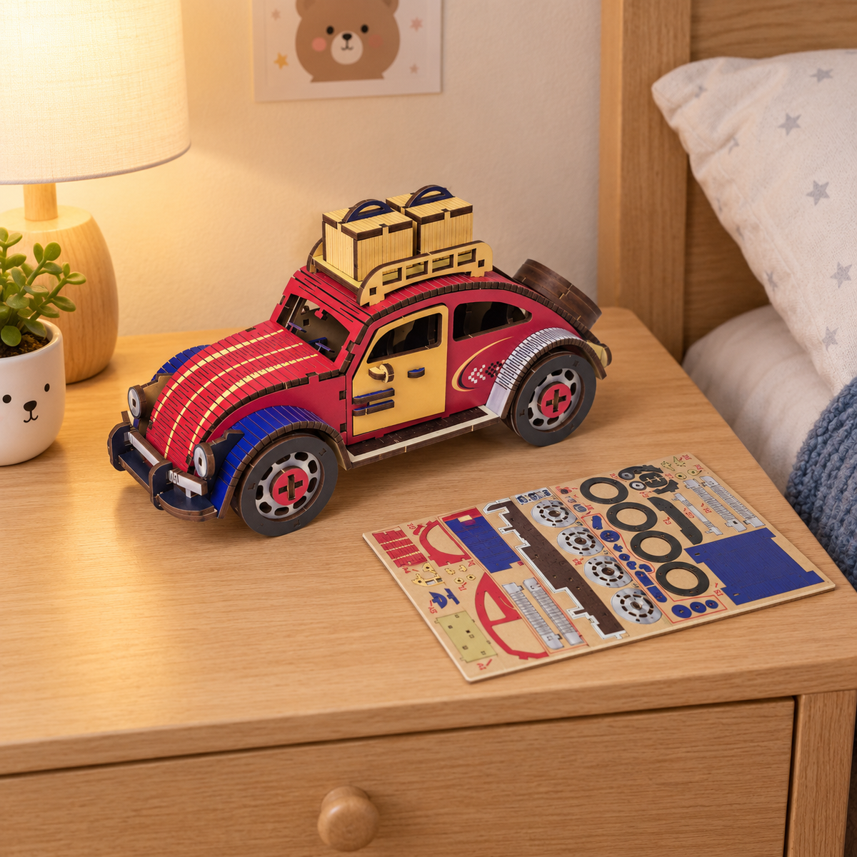 3D Holzpuzzle Käfer Auto – Ansicht 5