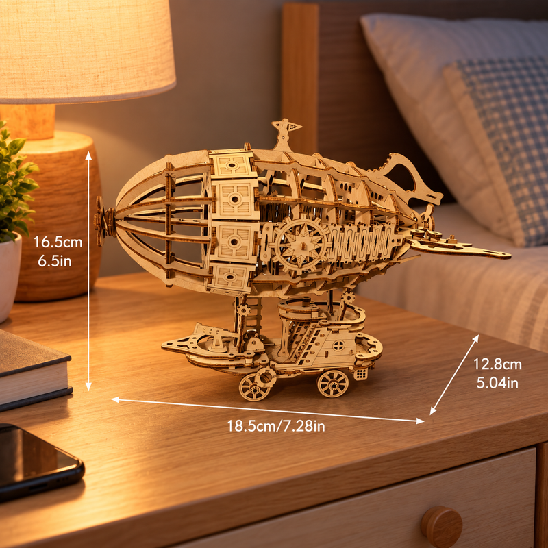 3D Holzpuzzle Luftschiff – Ansicht 2