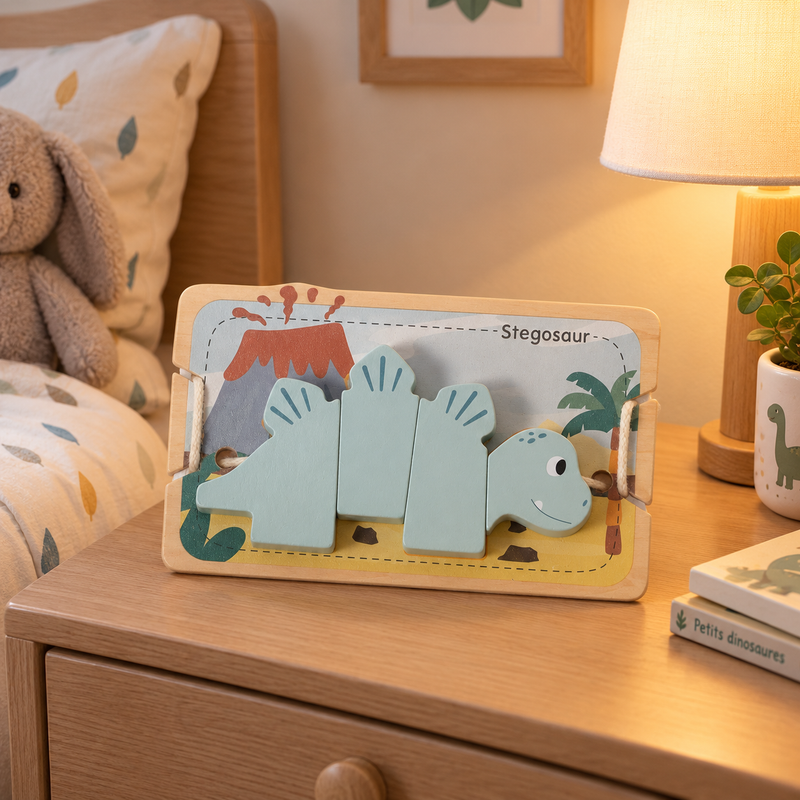 Montessori Fädelspiel aus Holz – Ansicht 2