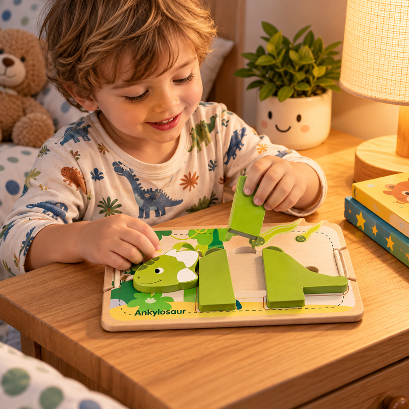 Montessori Fädelspiel aus Holz – Ansicht 7