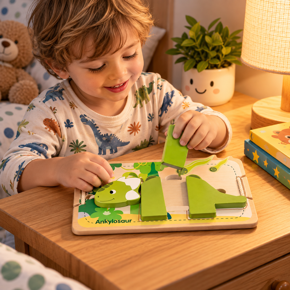 Montessori Fädelspiel aus Holz – Ansicht 7