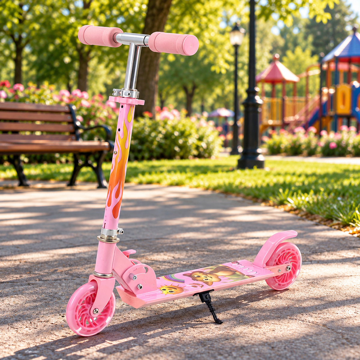 Y-RAIN Kinderroller mit Leuchträdern – Ansicht 3