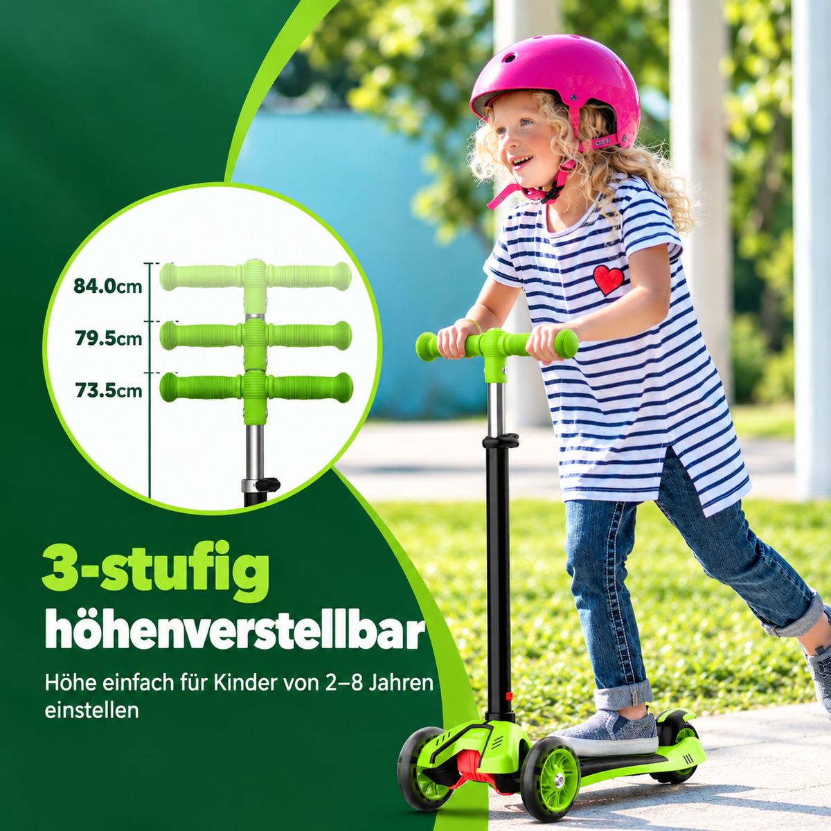 SEJOY Dreiradroller mit Blinkrädern – Ansicht 3