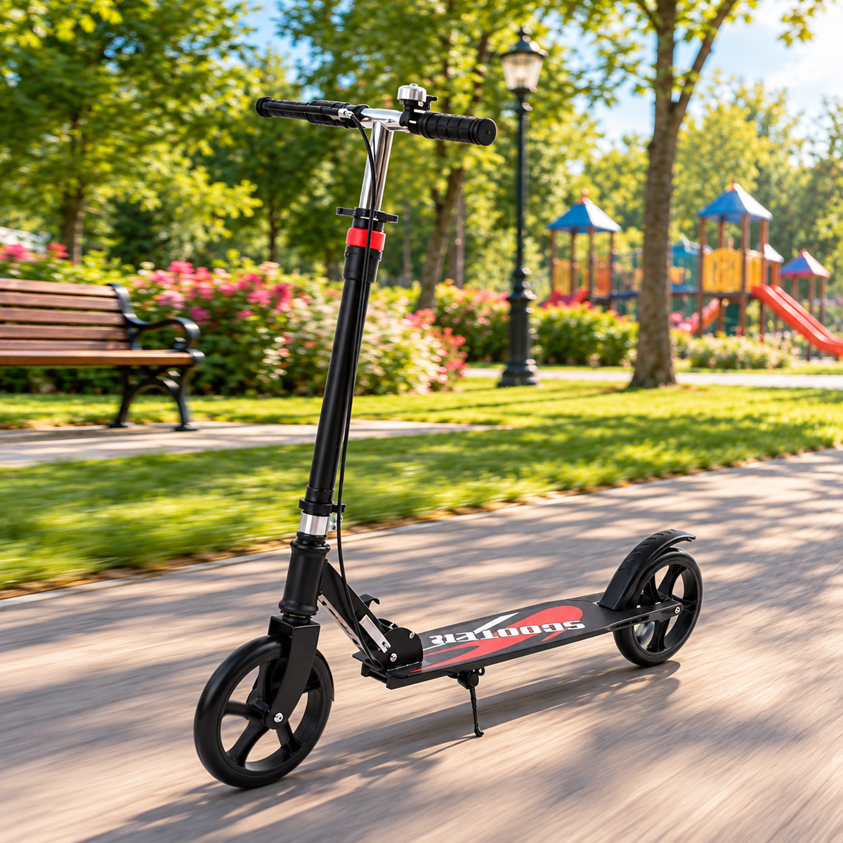 Klappbarer Cityroller mit Korb – Ansicht 2