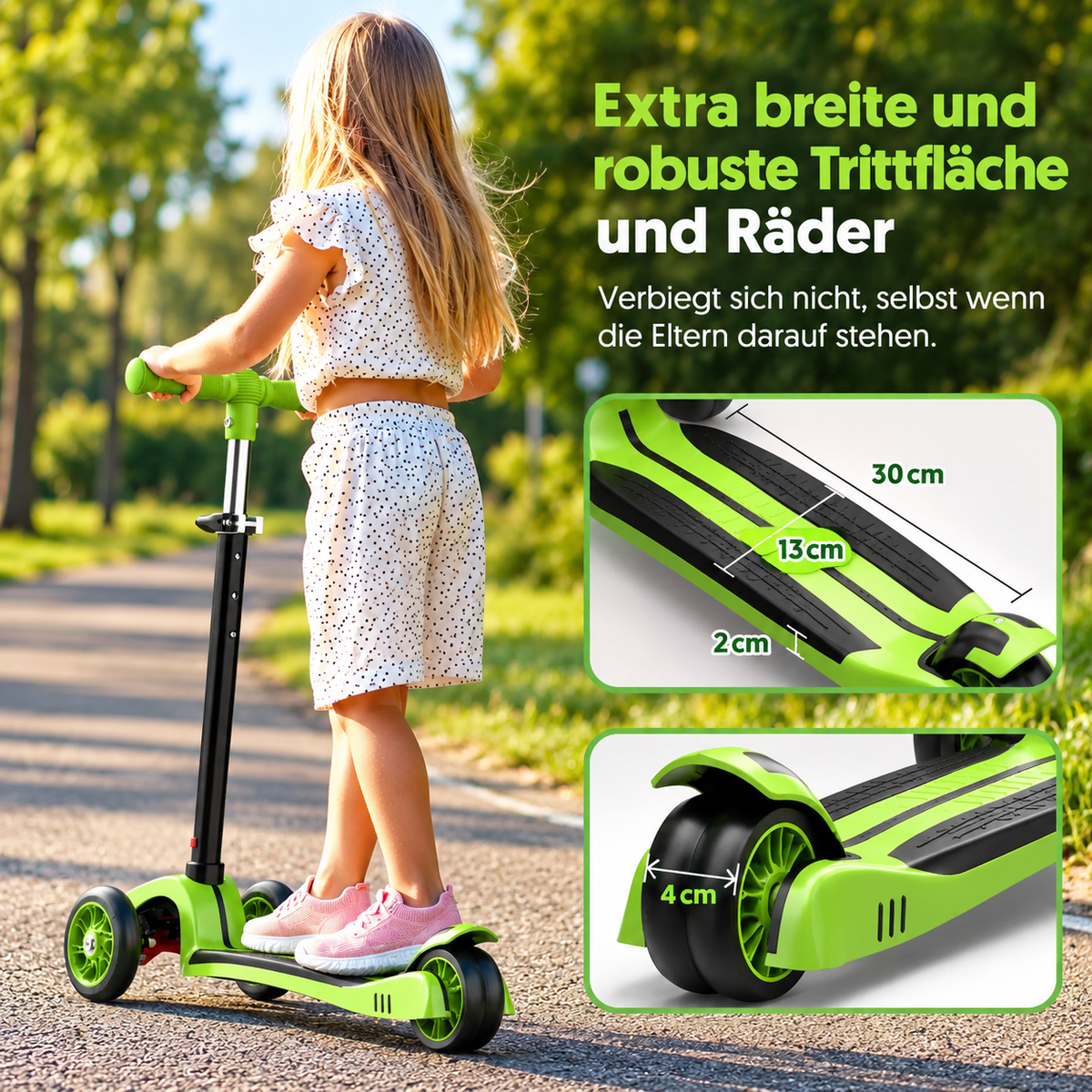 SEJOY Dreiradroller mit Blinkrädern – Ansicht 2